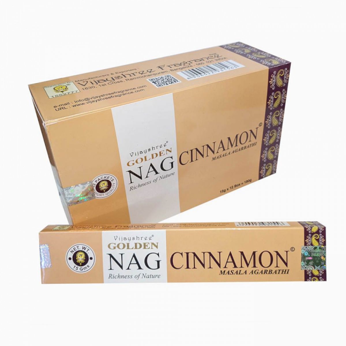 Indické vonné tyčinky Golden Nag Cinnamon