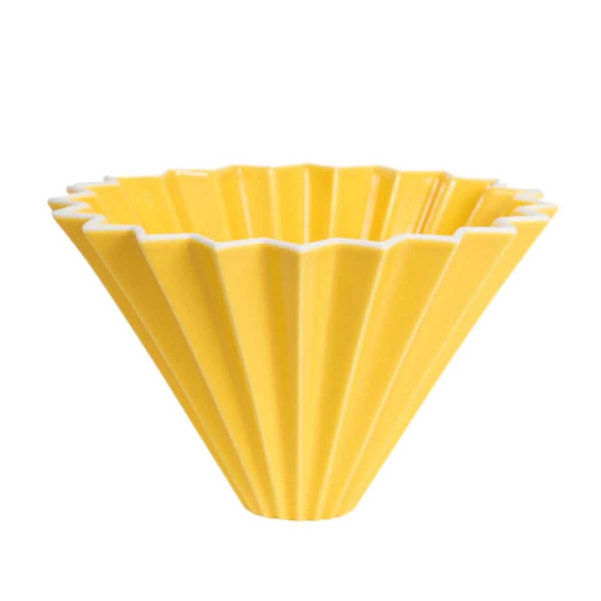 ORIGAMI keramický dripper - žltý