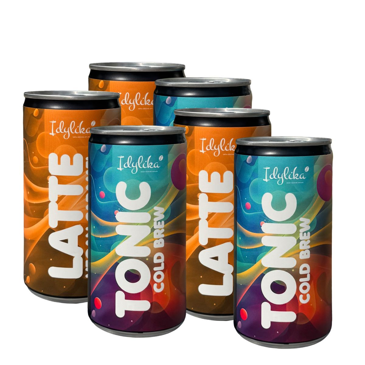 6 PACK Vegan Caramel Latte & Cold Brew Tonic